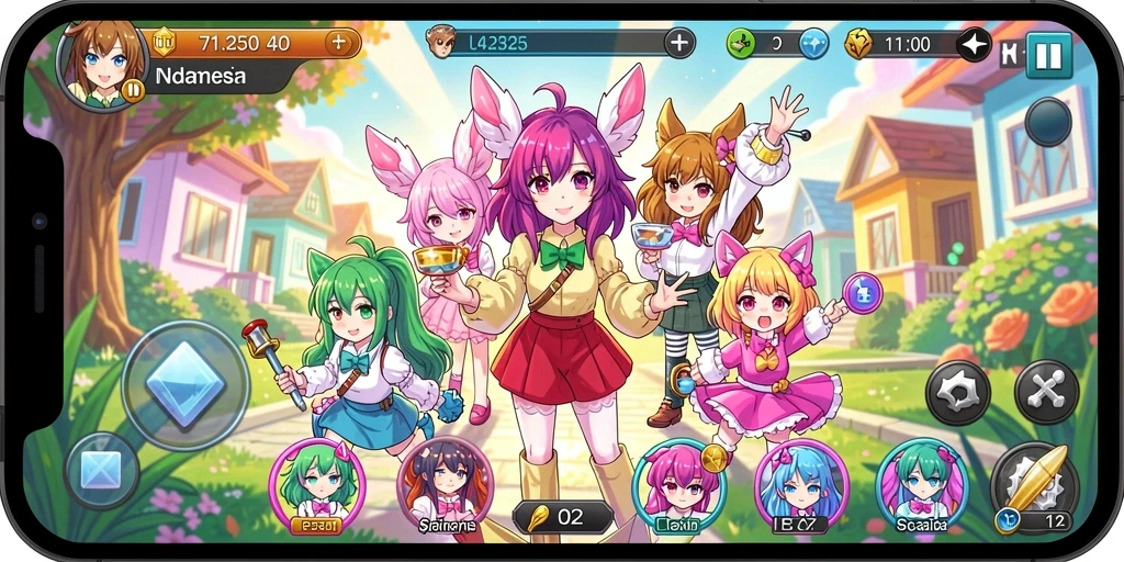 wg87 - Visual dari level yang menantang dan penuh warna.